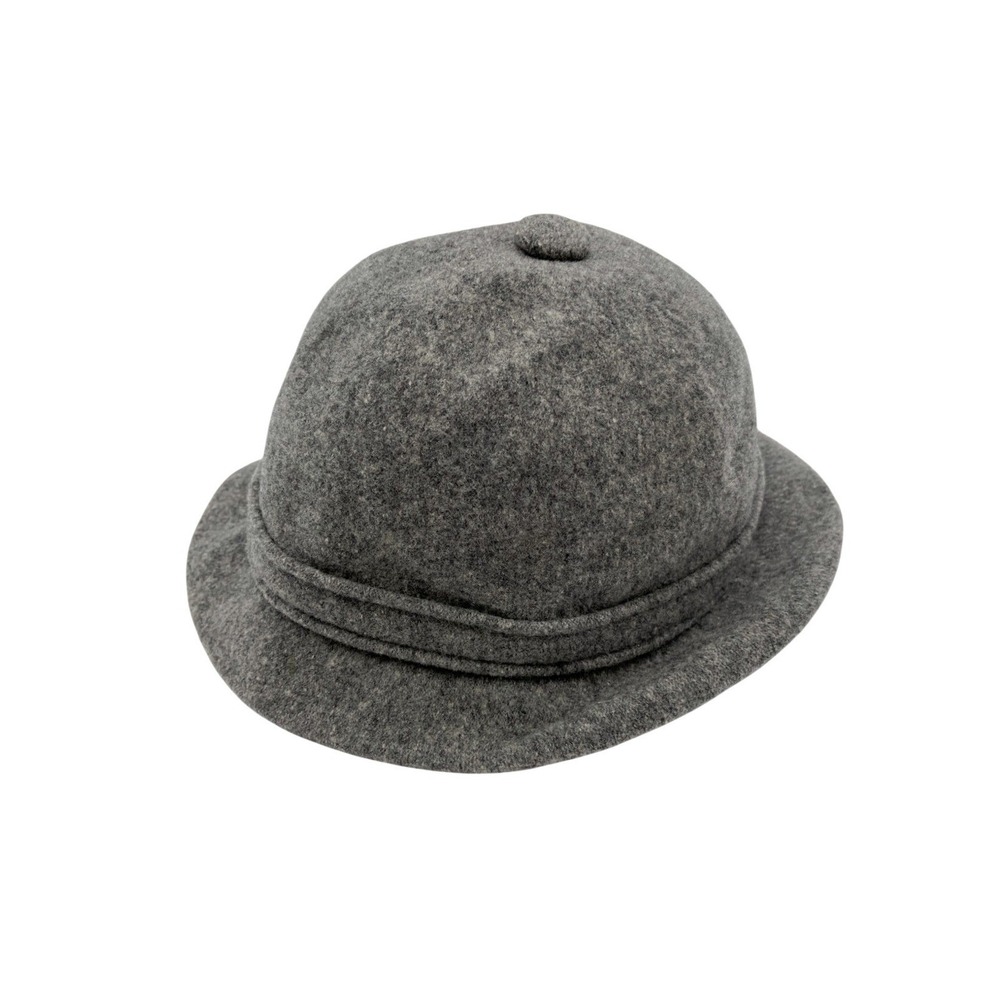 VTG Kangol Grouser Clipper Hat Gray Wool Bucket Made England L Retro 90s Britpop